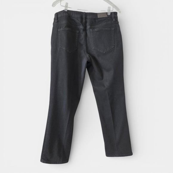 Lands End Womens Black Straight Leg Jeans Mid Rise Petite Size 10P - Picture 7 of 8